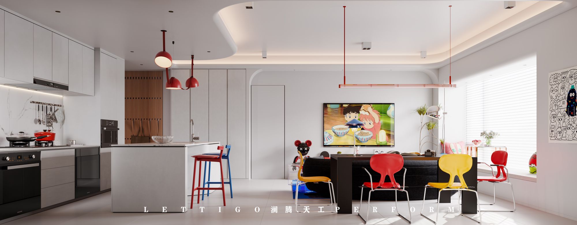 多巴胺风格让家居生活变得五颜六色-1