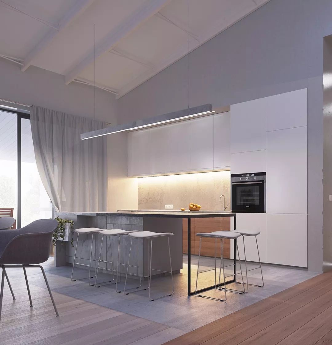 白俄罗斯设计师打造 203㎡自然风住宅-7