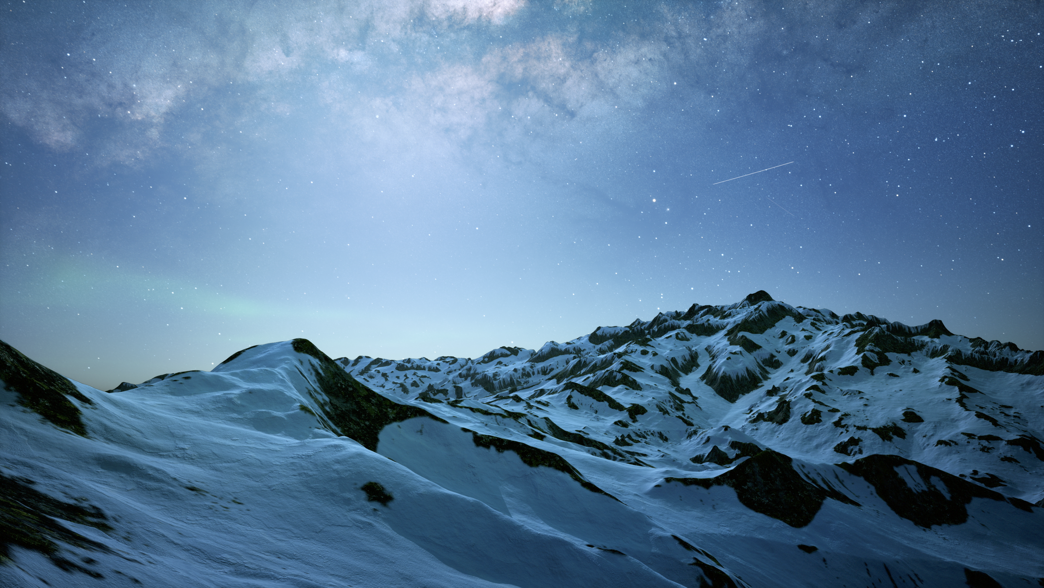 Snow Mountain Created in Gaea & Unreal Engine 5-2
