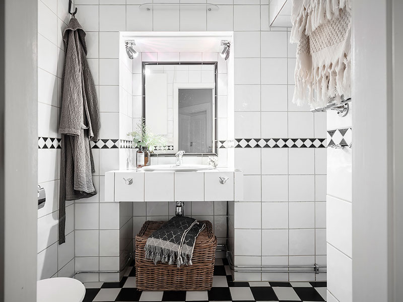 温馨灰褐，穿越式厨房与迷你卧室 | 哥德堡小公寓设计-25