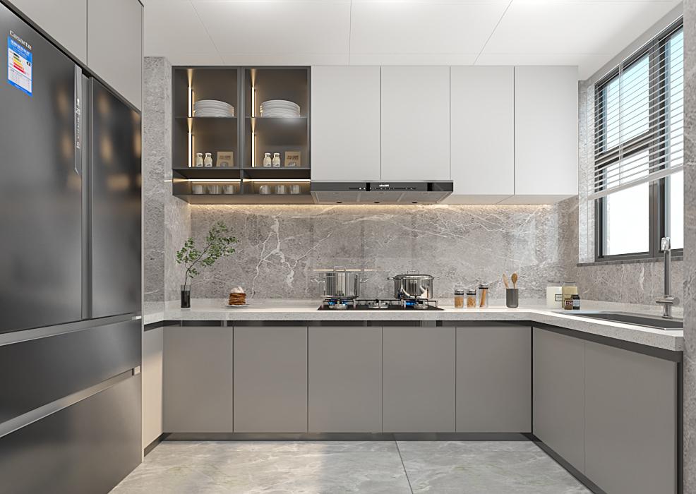 蓝泊湾现代简约风格餐厅设计-10