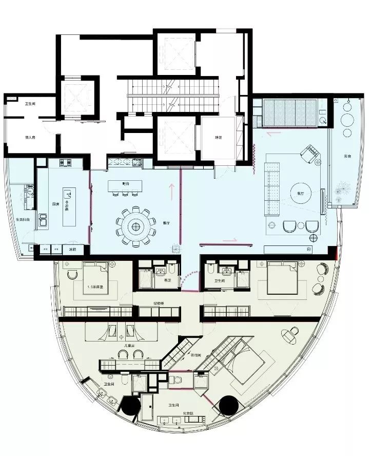 珠江畔的天誉半岛杨宅,融入 270 度江景的现代设计-23