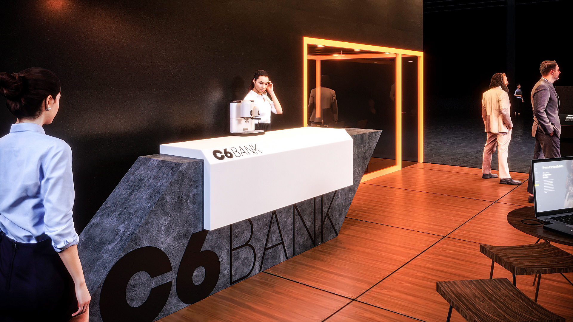 C6 Bank 展览摊位设计丨Paulo Rodrigues | Pê High Decô-8