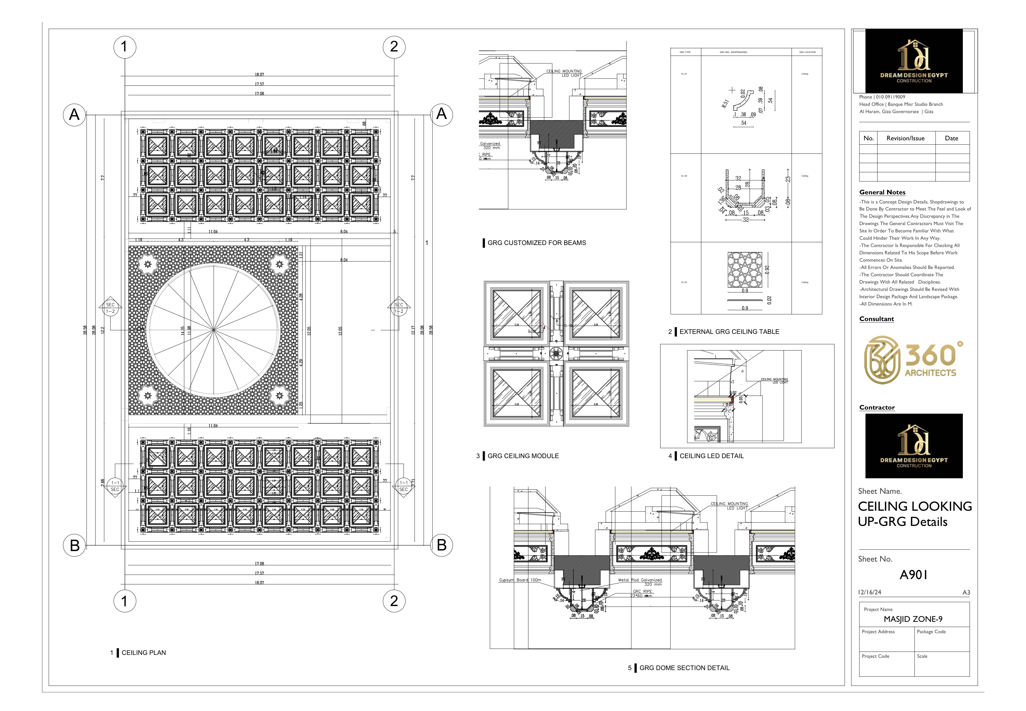 GRG Ceiling Shop-Drawing of Masjid Nour Allah-0