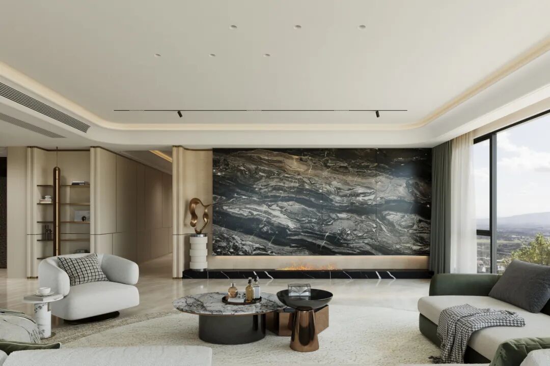 600㎡现代轻奢风丨浏河景苑丨中国湖南丨纵向·空间设计-20