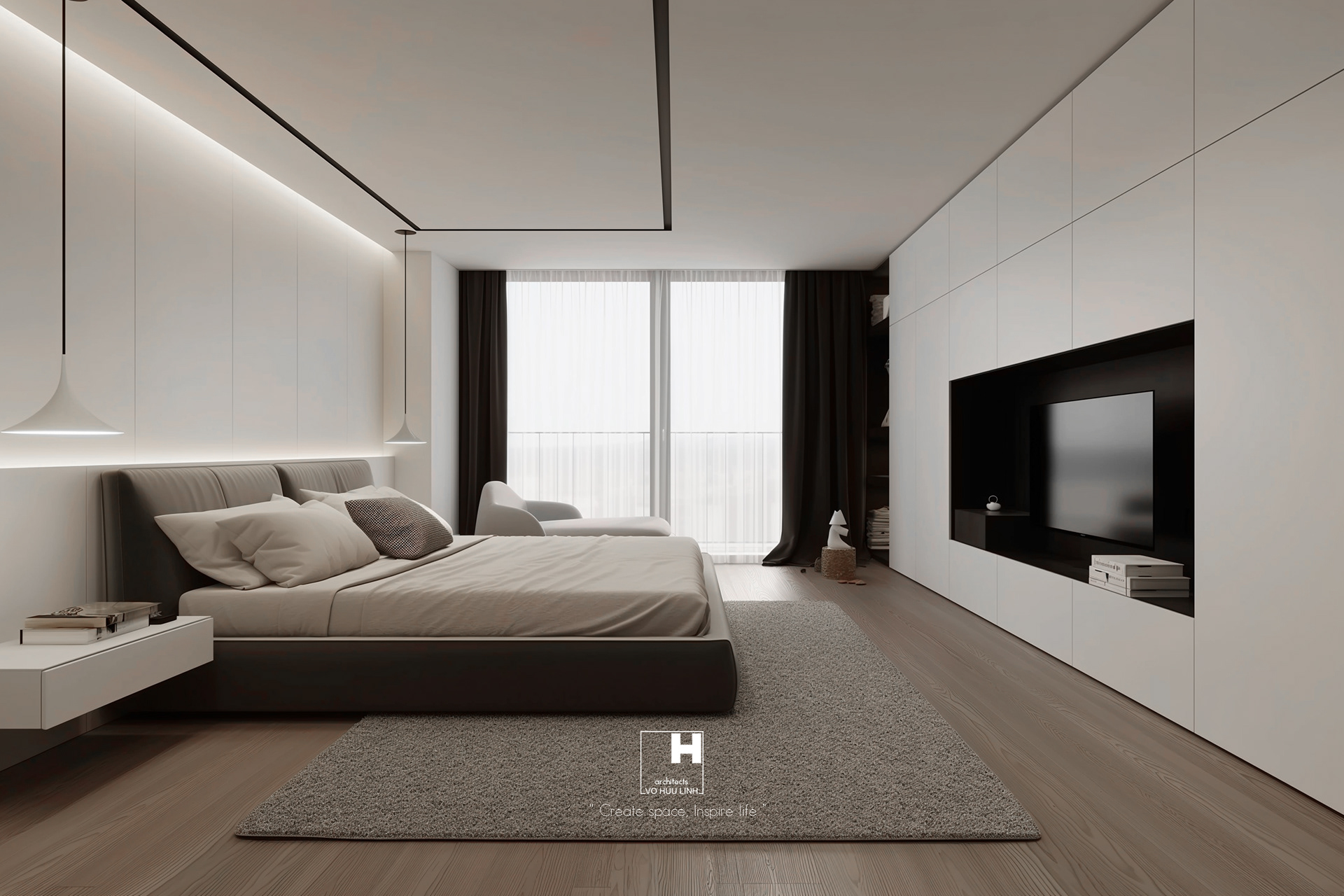 黑白别墅丨越南丨Vo Huu Linh Architects-10