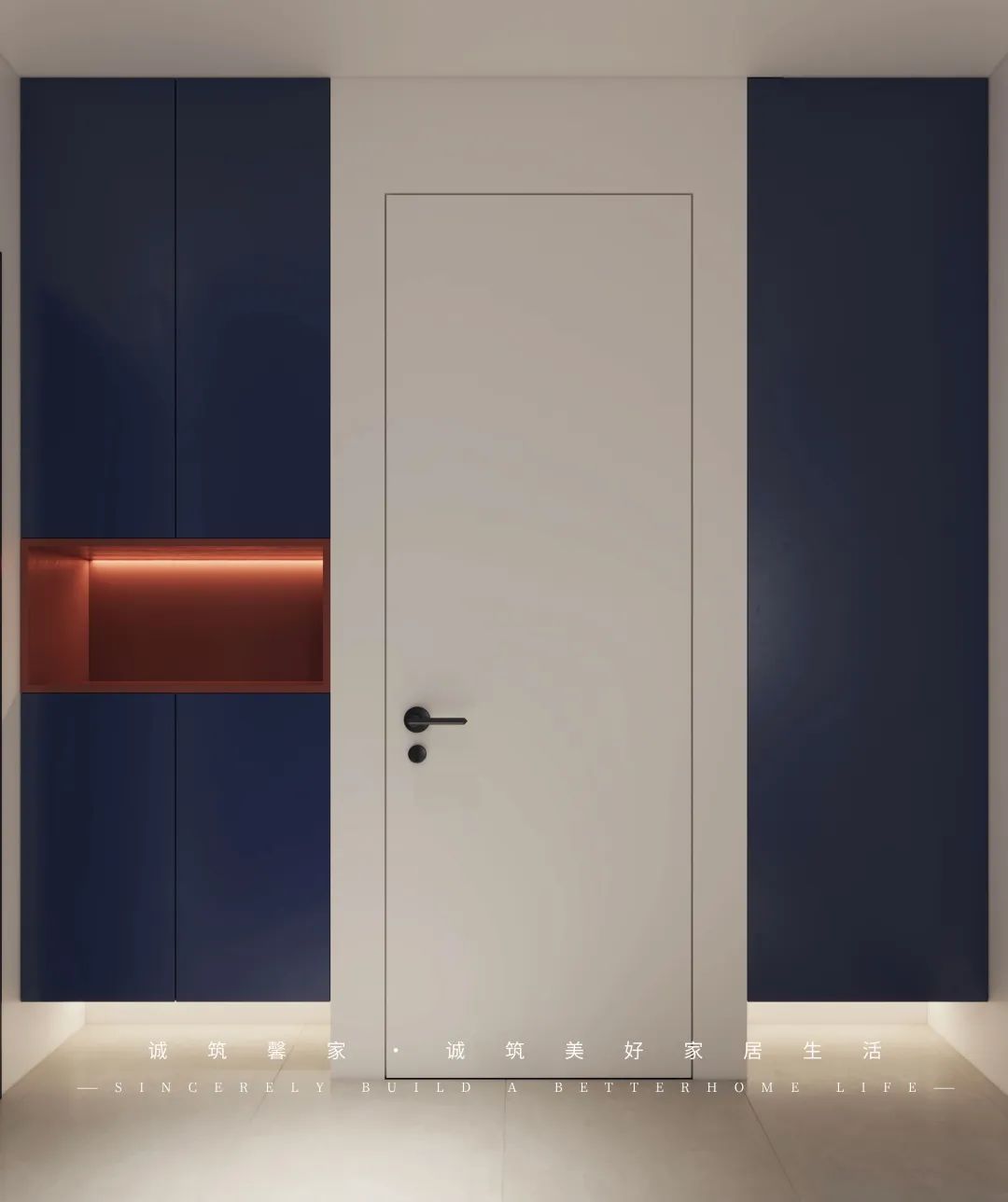 克莱因蓝的现代极简 · 苹果社区诚筑馨家 126㎡平层设计丨诚筑馨家·北京-20