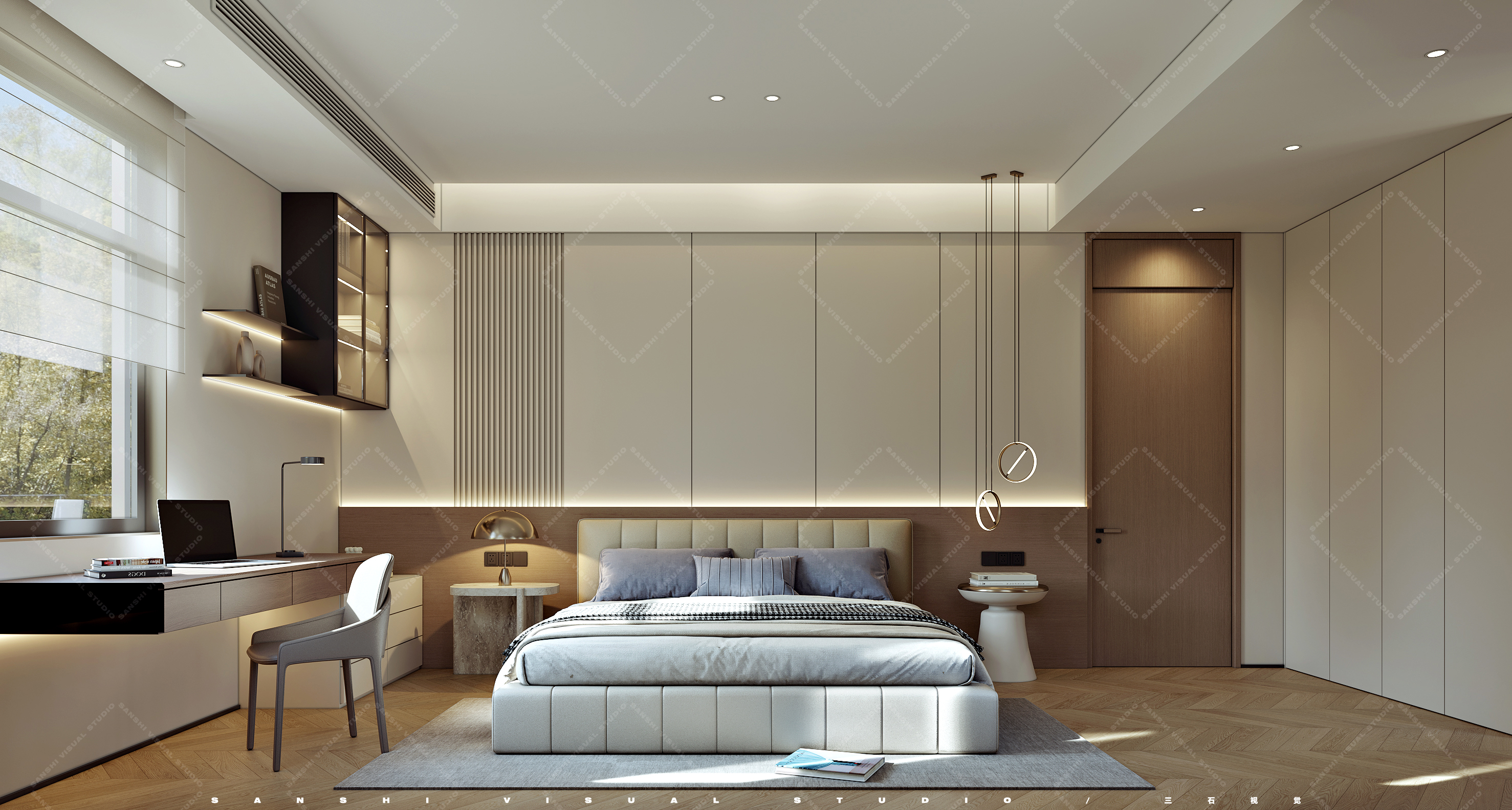 现代别墅效果图-18