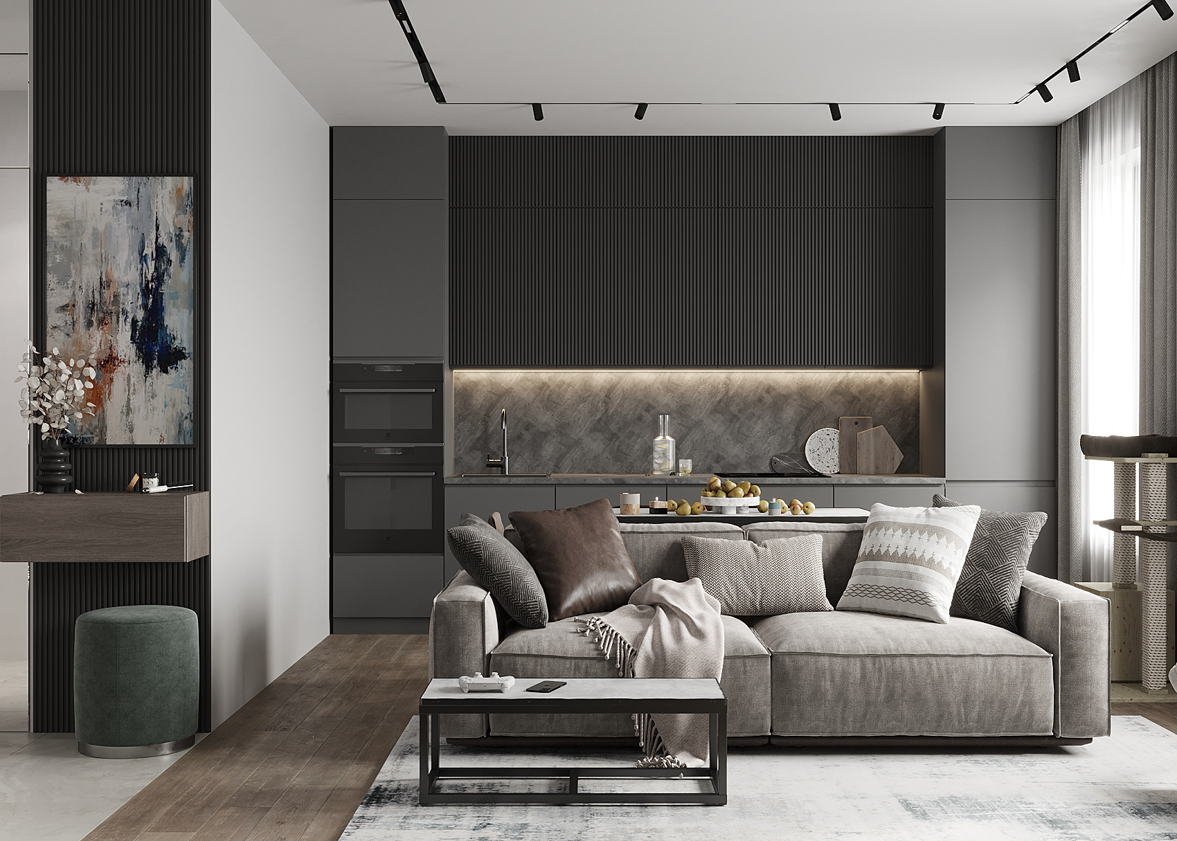 高级灰色系公寓设计 超有范儿！-0