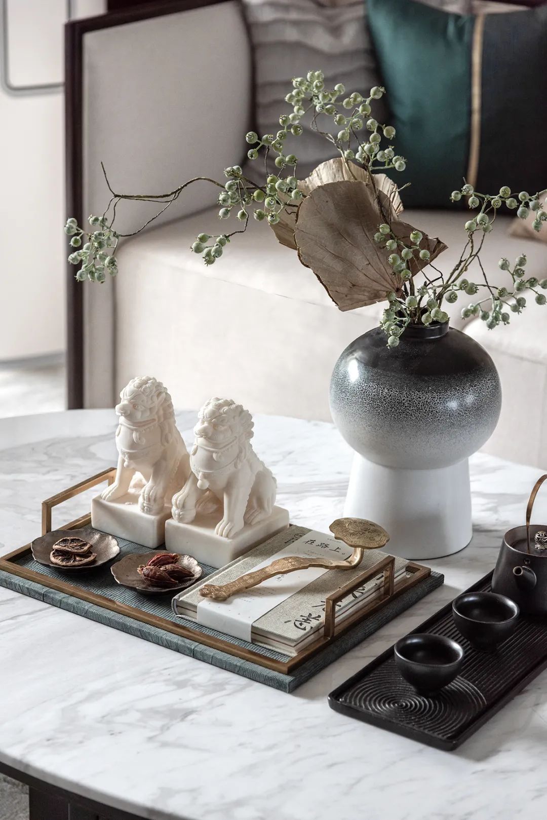 京津新城双户型，新中式与轻奢风的人居空间探索-15