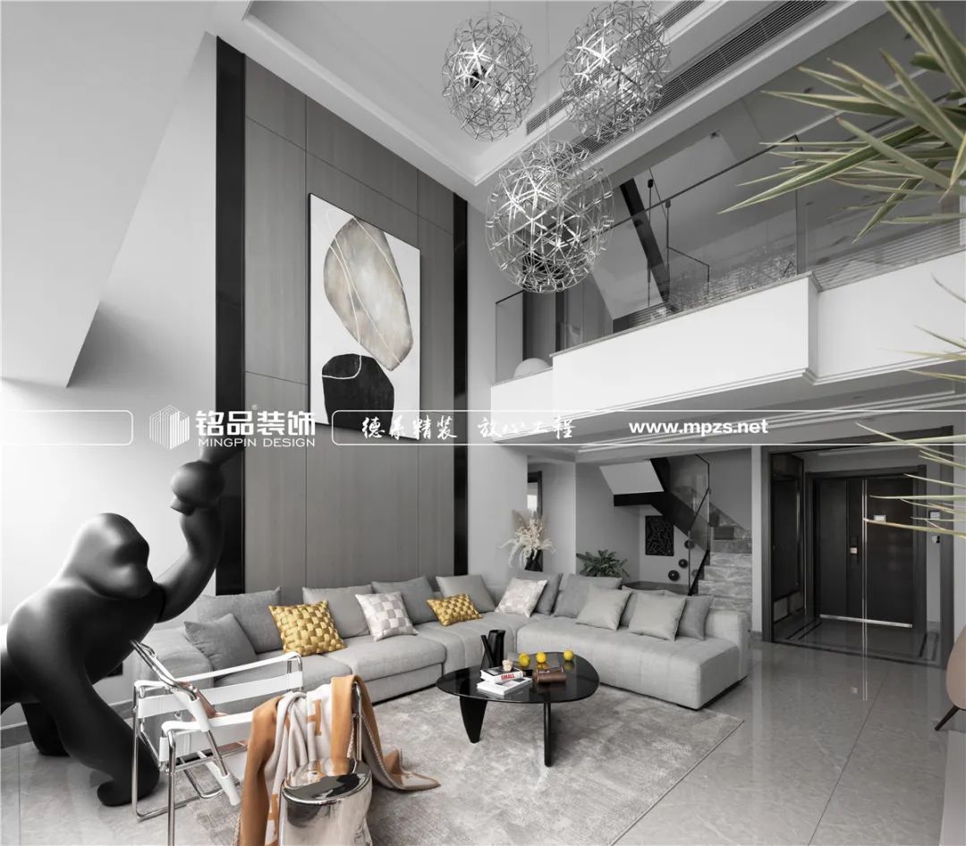 钱塘江畔 450㎡现代港式高端跃层，创意设计打造舒适生活空间-24