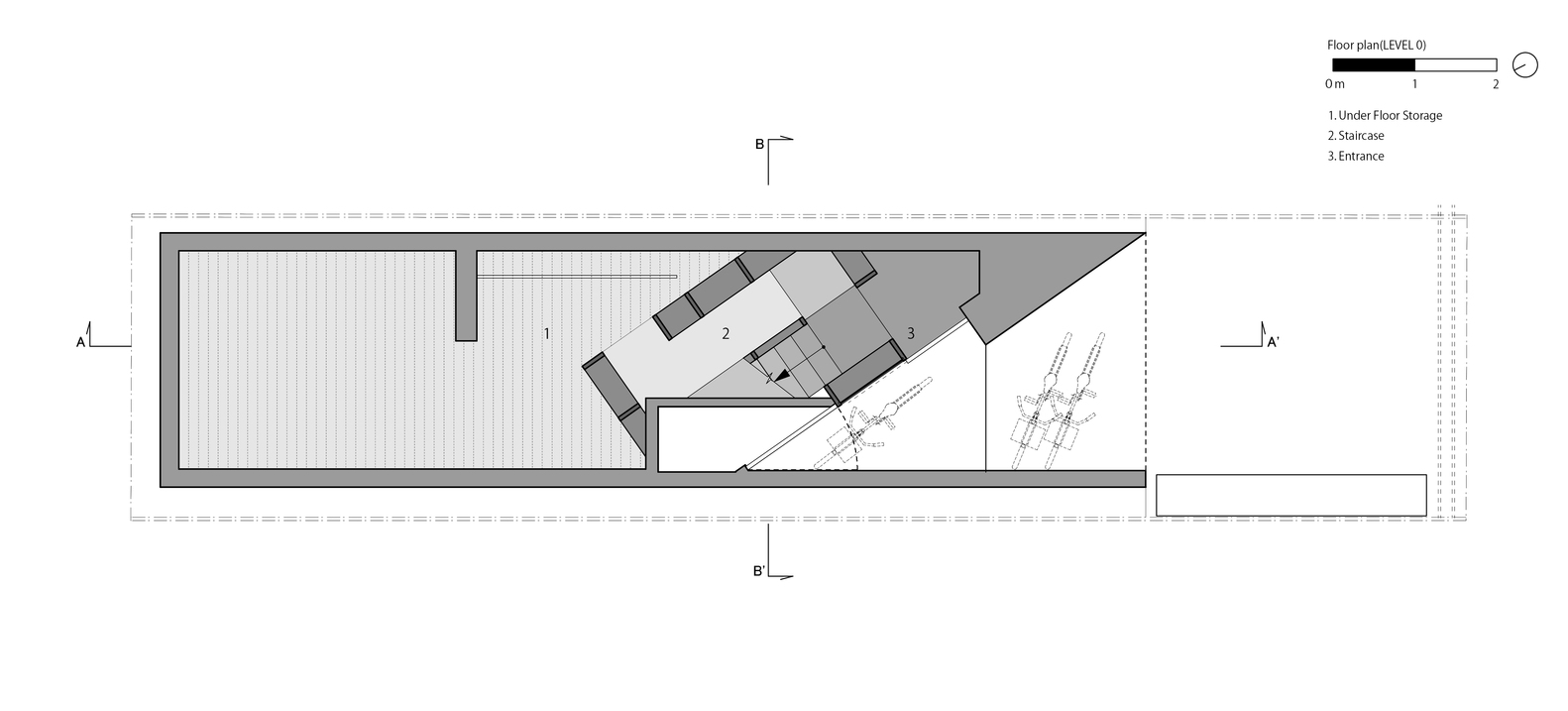 大阪密集住宅区的三层展示空间楼梯屋-41