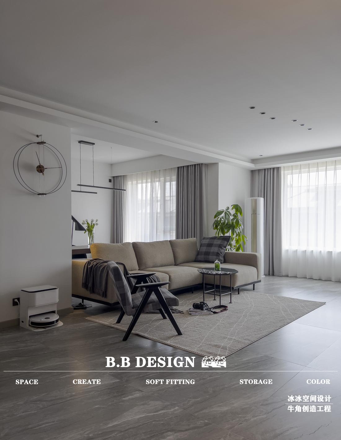 胡桃与莫兰迪色三口之家设计-2