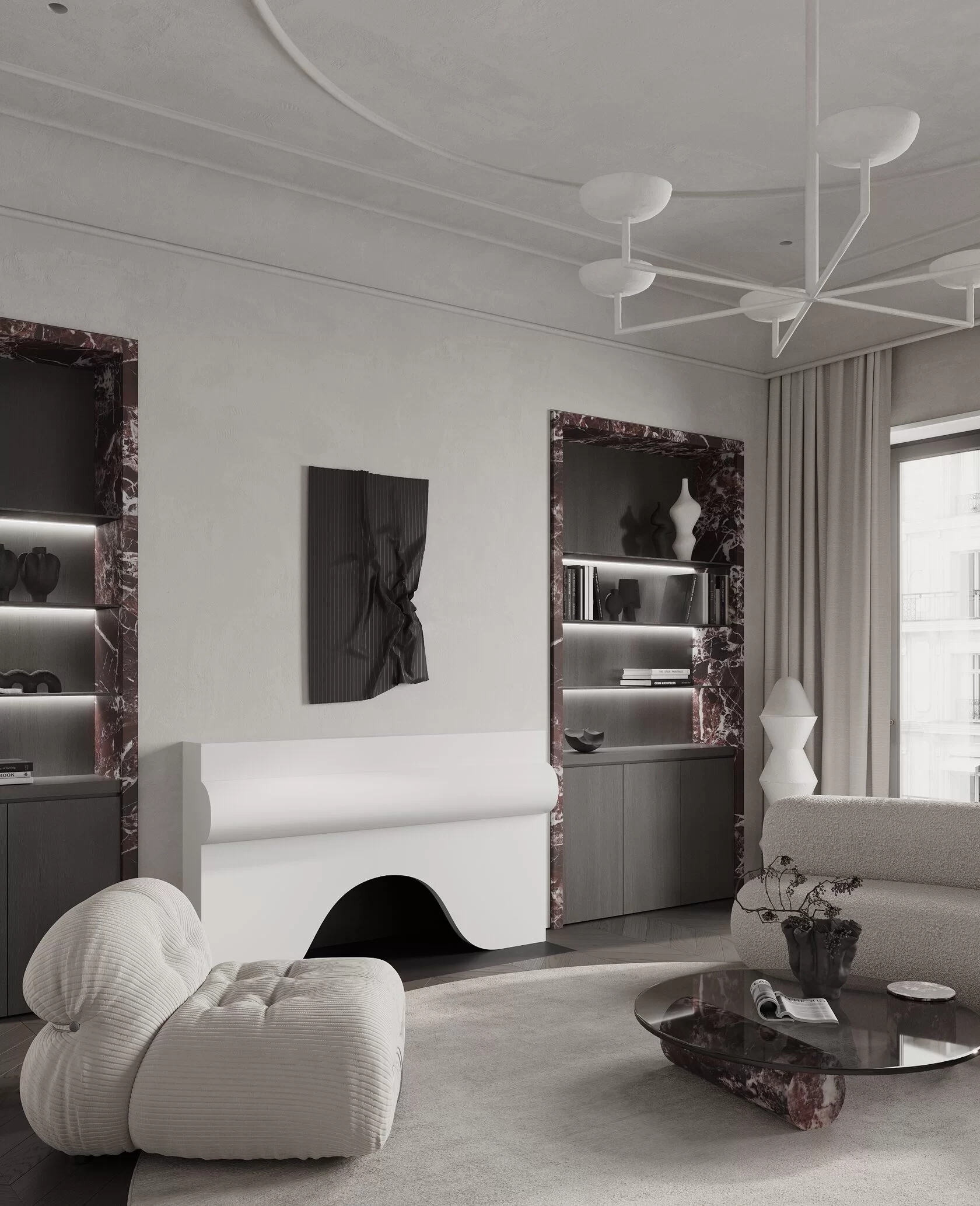 莫斯科浅色系公寓设计 超精致！-24