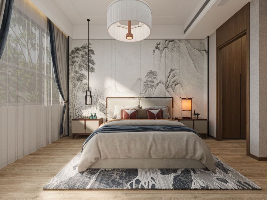 西安紫薇田园都市F区新中式风家居设计丨中国西安丨西安·大小空间设计-45