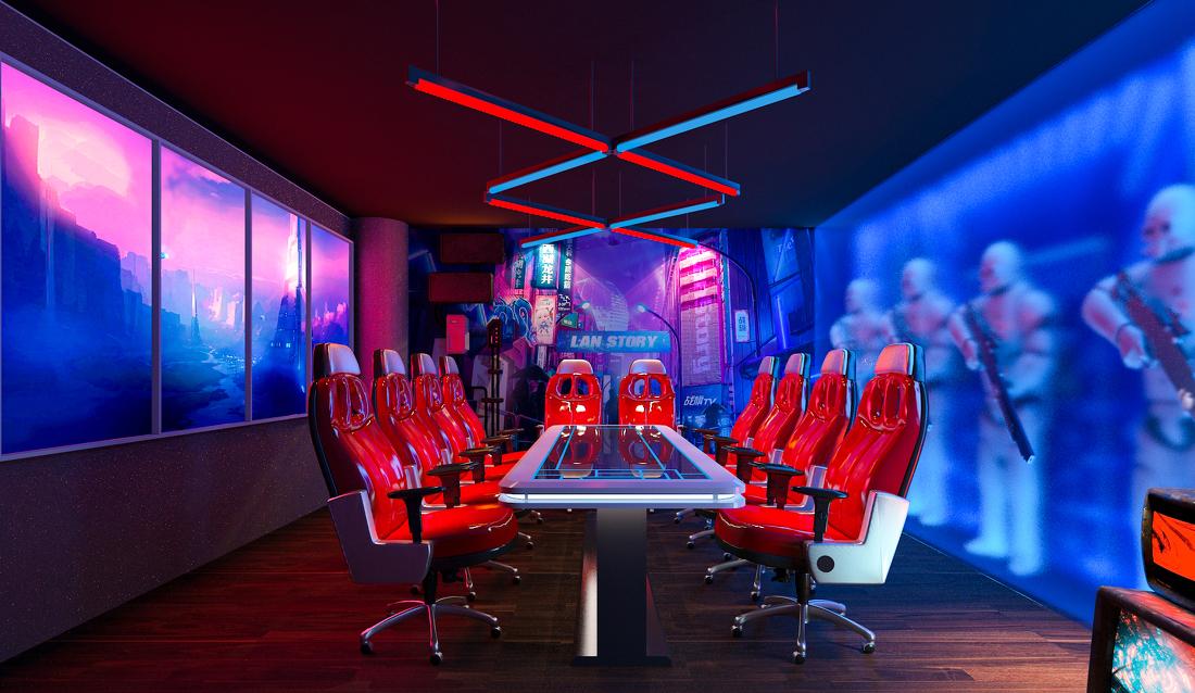 赛博朋克风剧本杀演艺中心-2