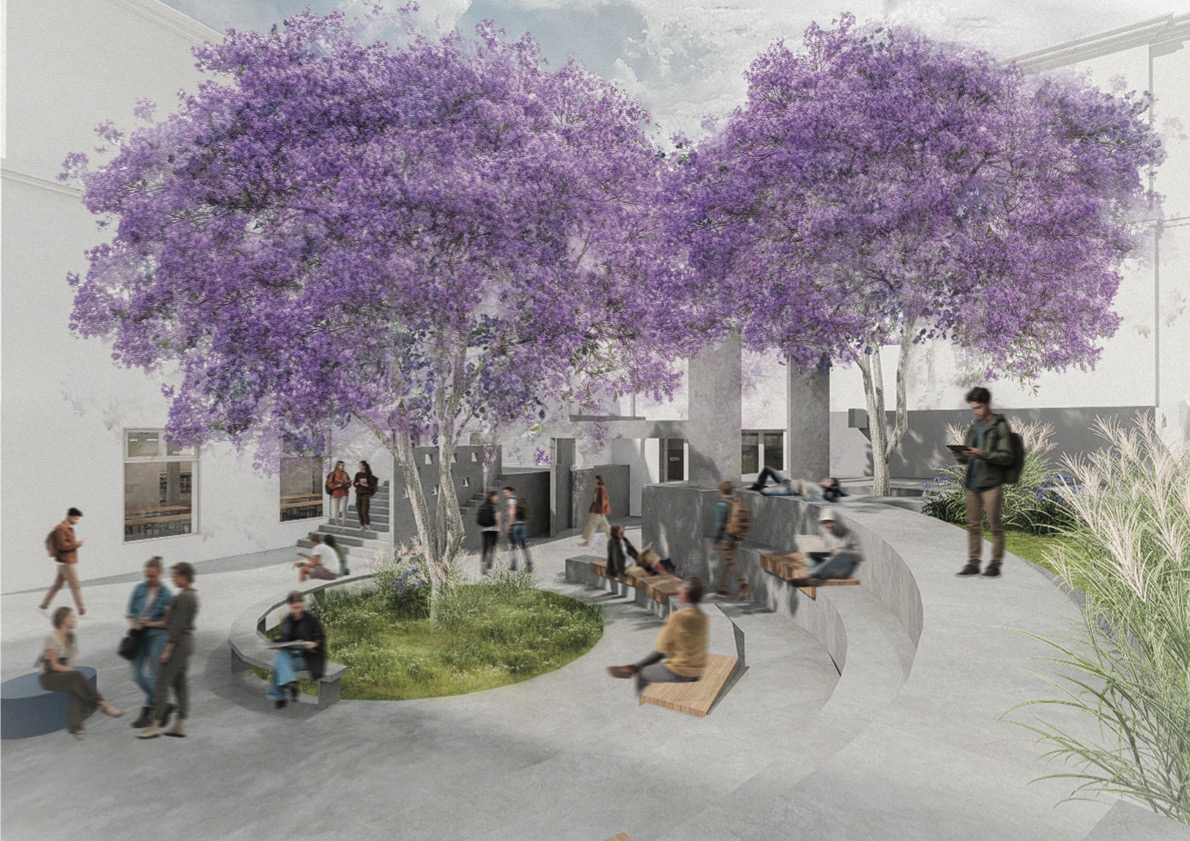 Propuesta patio central + sala de estudio UNS 校园广场-15