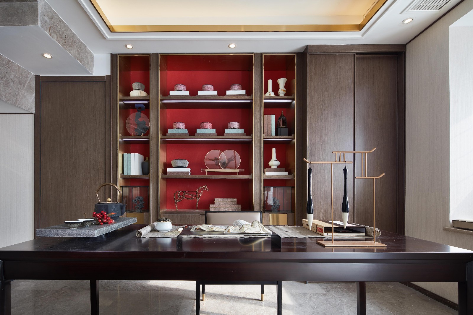 苏州正荣盛泽145㎡新中式样板间  印象空间设计-17