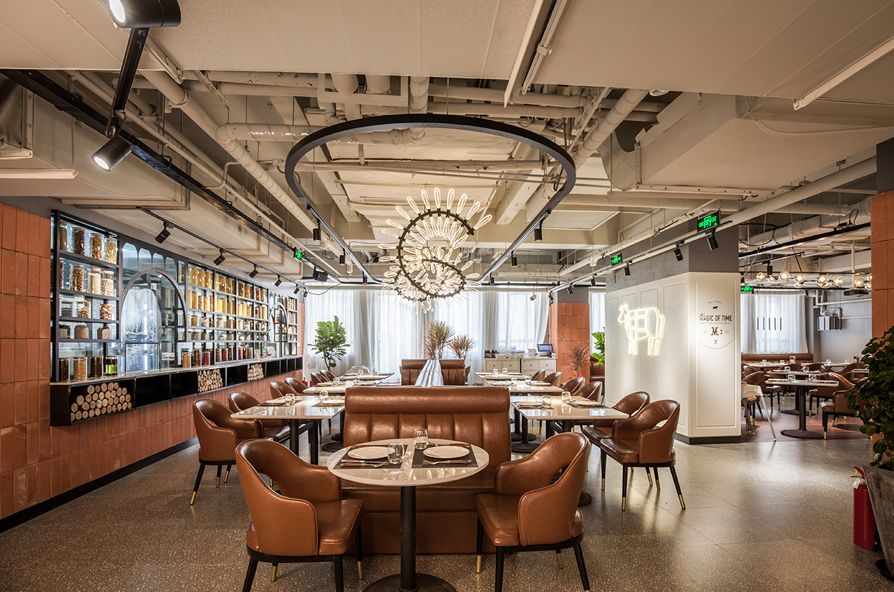 时光魔力，上海黄浦食臻牛排餐厅设计解读-12