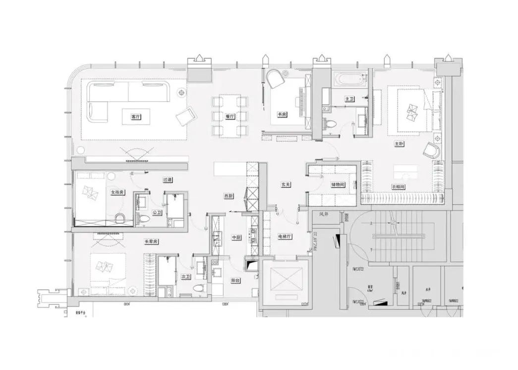 重庆万科·锦绣滨江C户型丨中国重庆丨东莞市金秋装饰设计有限公司-47