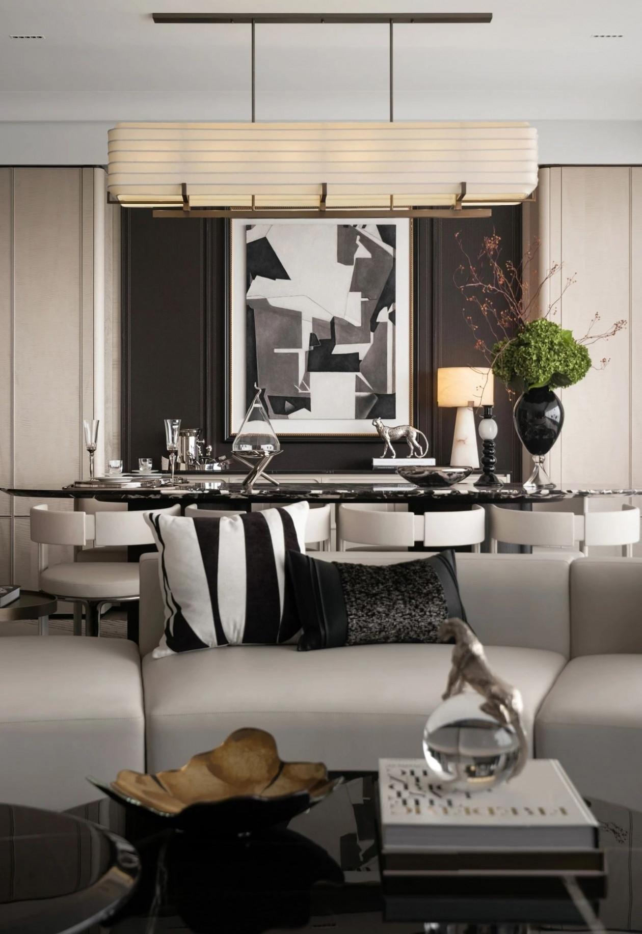 南宁轨道C11大平层344㎡丨中国南宁丨李益中空间设计-13