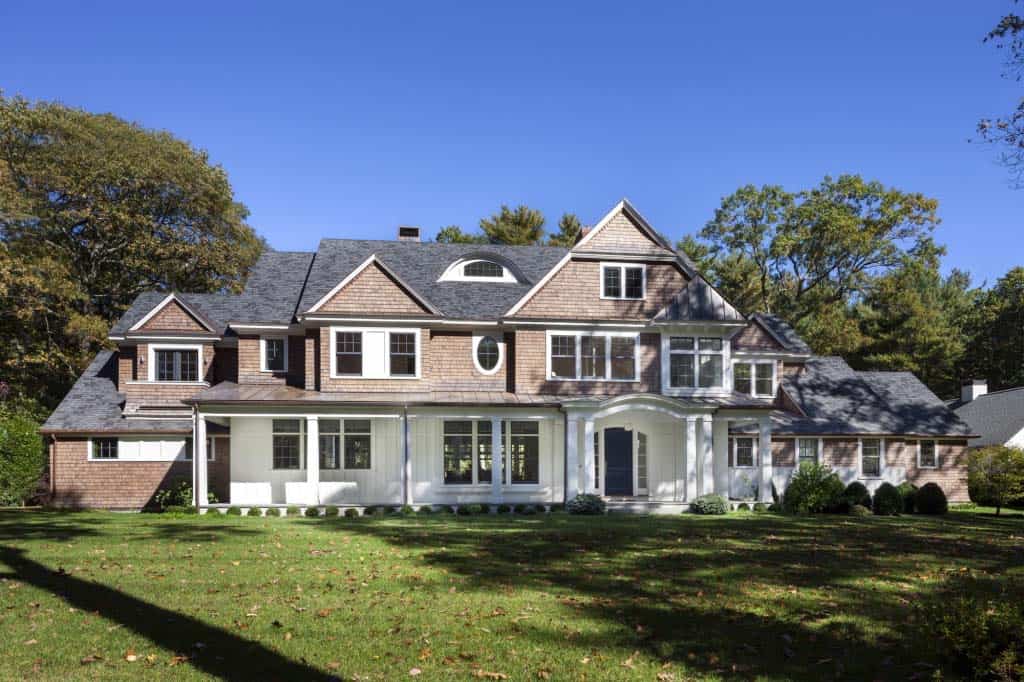Classic New England shingle-style home boasts a striking transformation-0