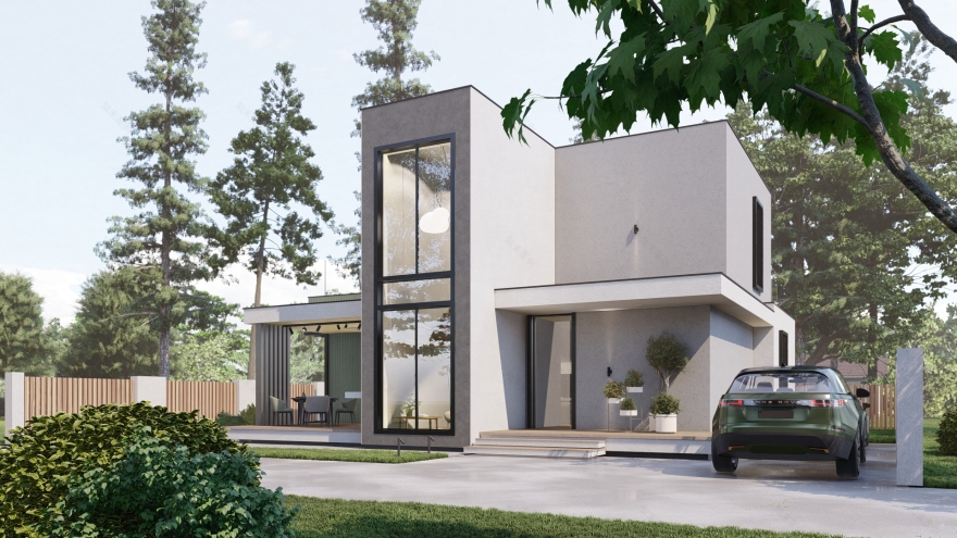 160㎡橄榄色调两层小住宅(ARXY工作室作品)-14