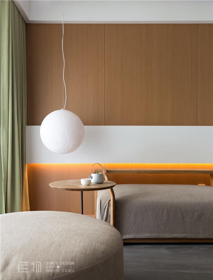 《望日》原木白空间，双过道设计，LDK 理念，大江景书房，高级灰卧室-12