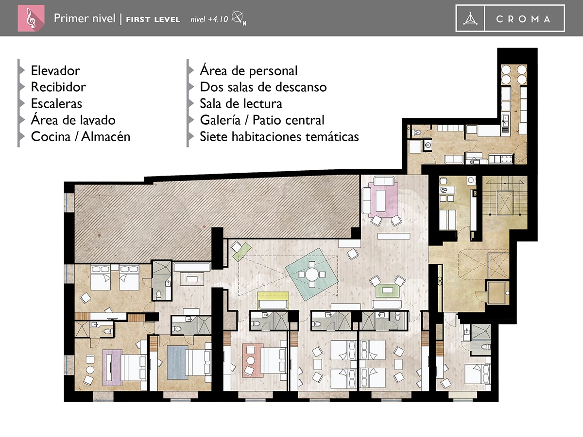 墨西哥风情酒店设计 · Croma Arquitectura 的 Andante Puebla-16