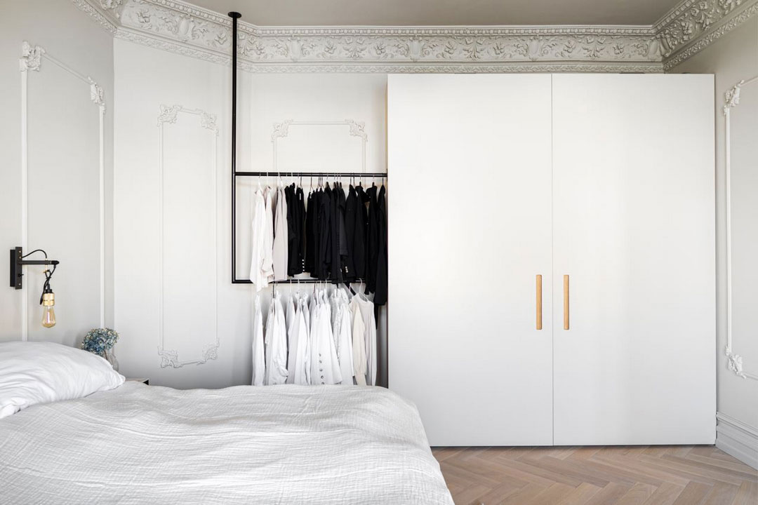 斯德哥尔摩独特公寓 | 黑白装饰的视觉冲击-18