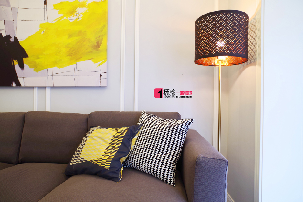 乐山 112m2 简美艺术风，中性摩登灰与湛黄的欢乐颂-17
