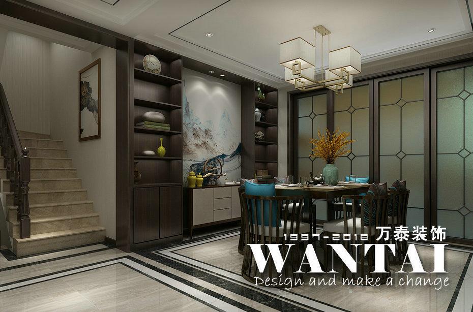 
泰安国悦府210㎡叠墅新中式风格装修 -3