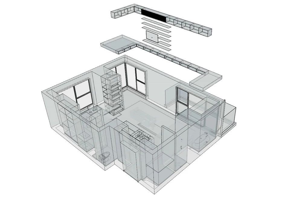城市岛简约住宅设计,黑白灰打造艺术空间-7