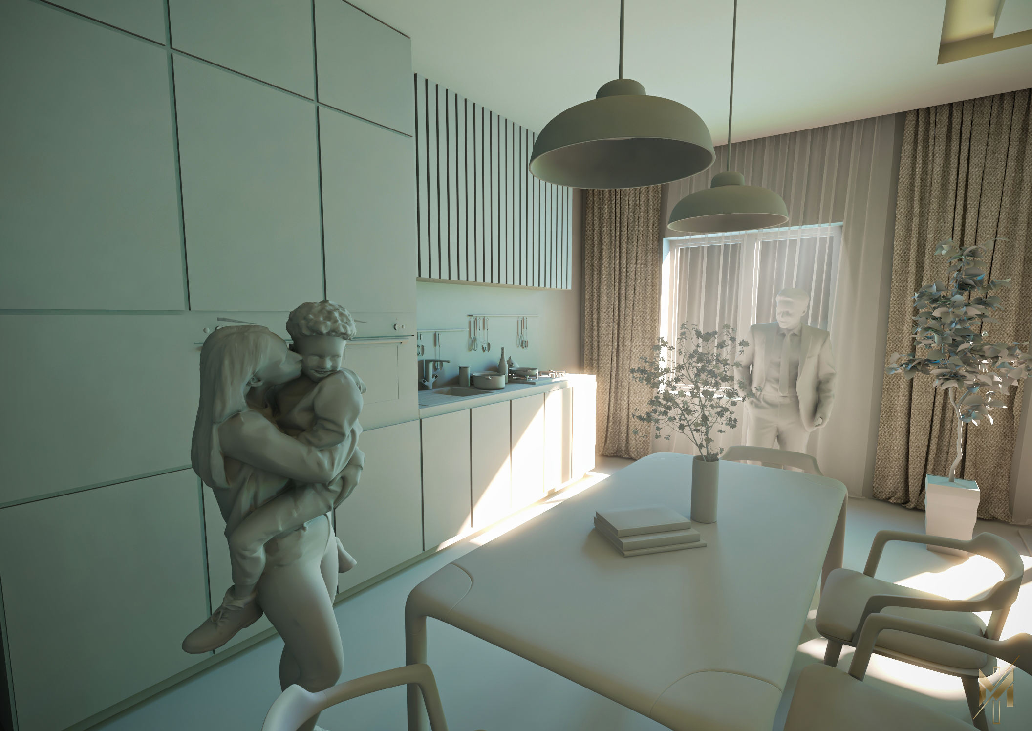 客厅和厨房设计-10