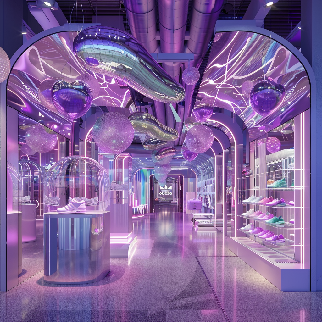 Product display design for ADIDAS using AI-4