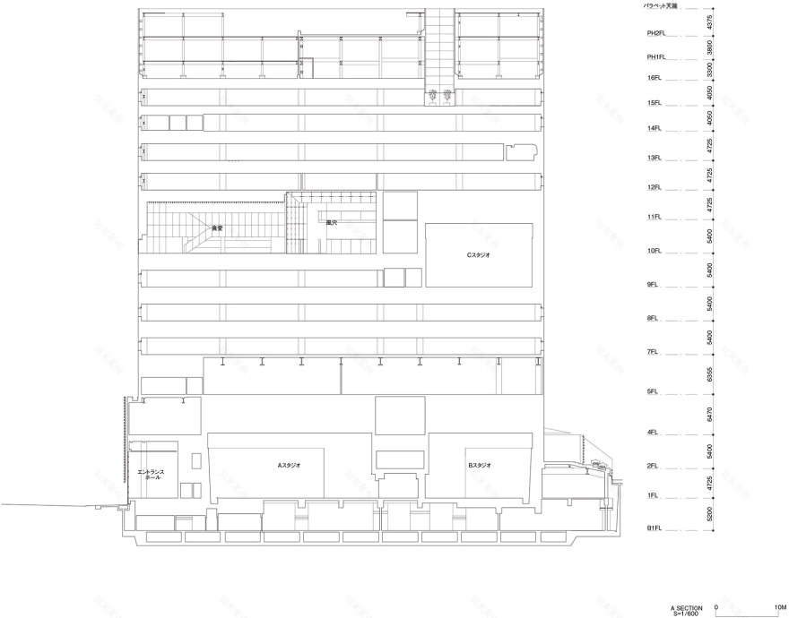 朝日放送新总部大楼丨日本大阪丨隈研吾建筑都市设计事务所-32