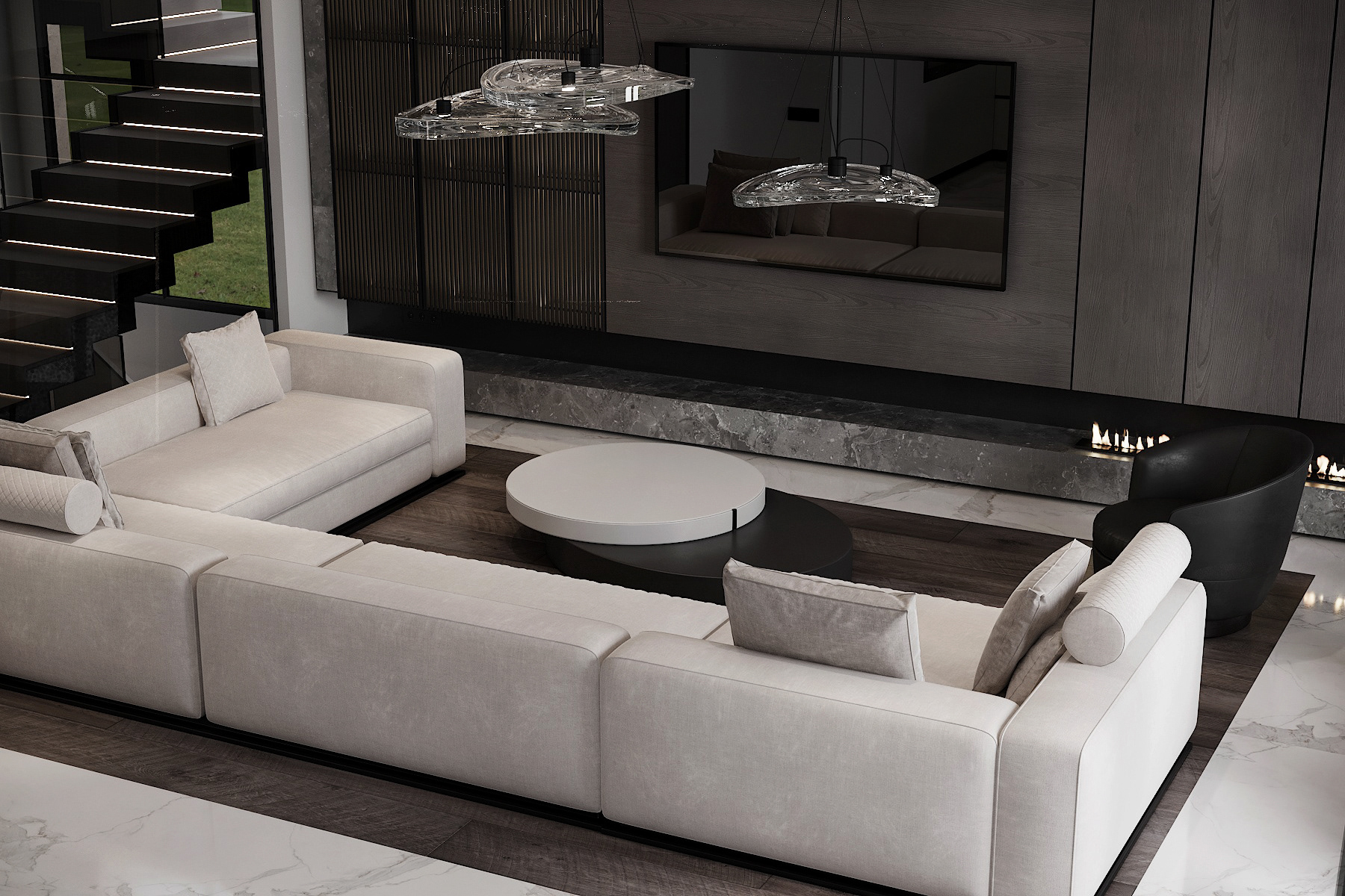 110㎡简约风公寓设计-2