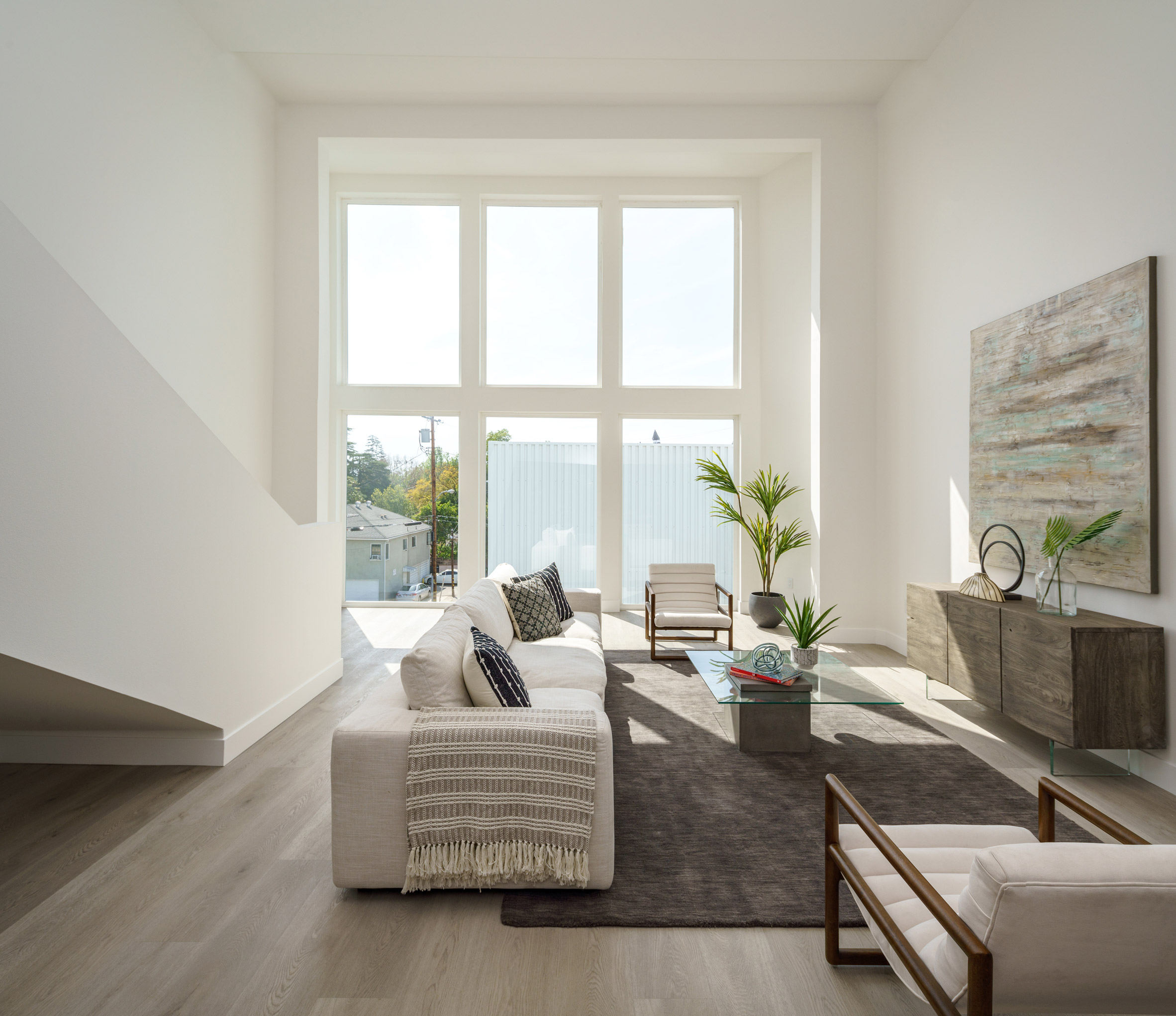 洛杉矶白色曲线公寓楼-24