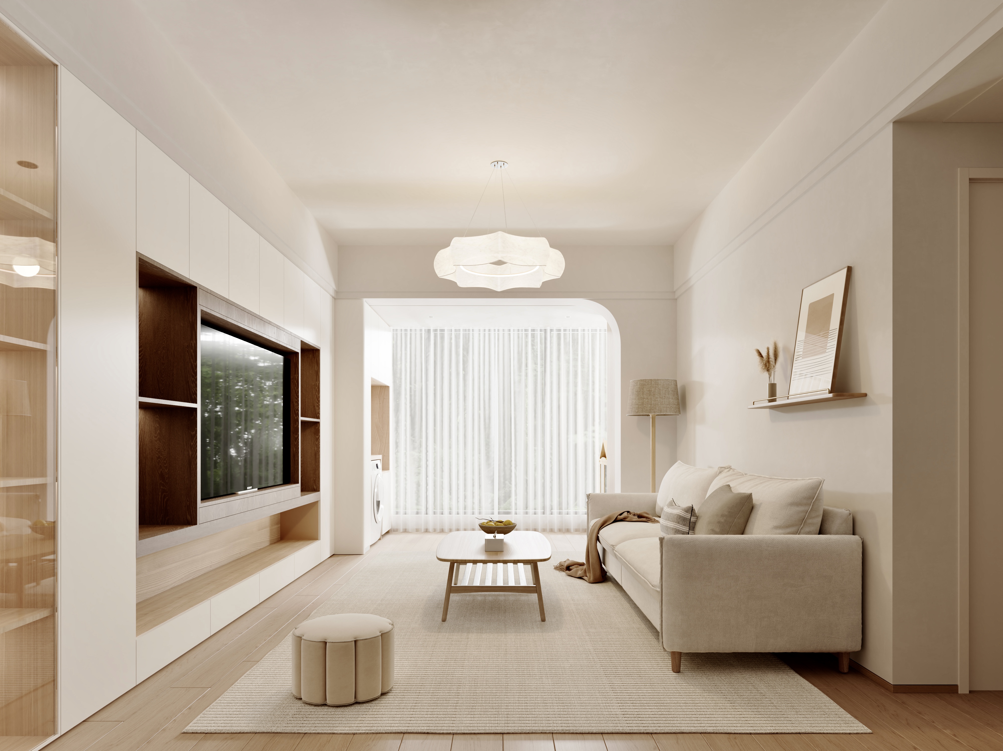 原木奶油风室内设计丨中国佛山-9