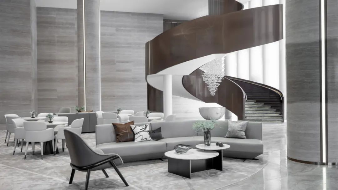 徐州百悦城售楼处 | 曲线美学与紫薇花的完美融合-17