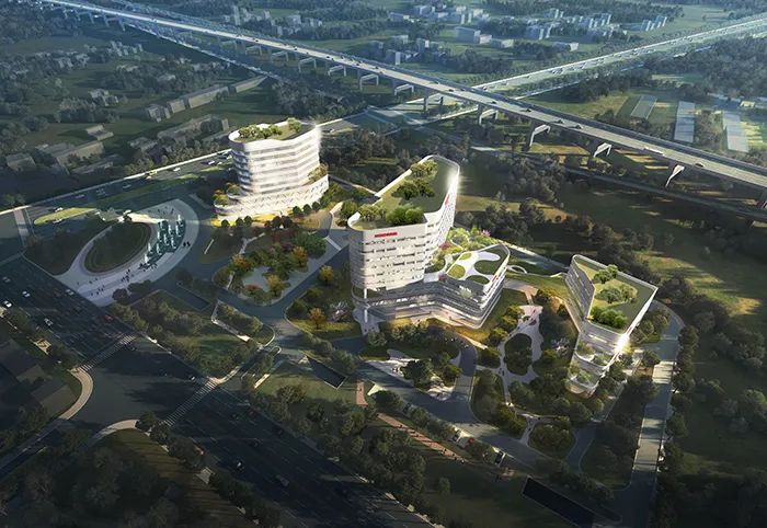 邢台市中医院与疾控中心,绿色生态的人性化医疗空间-17