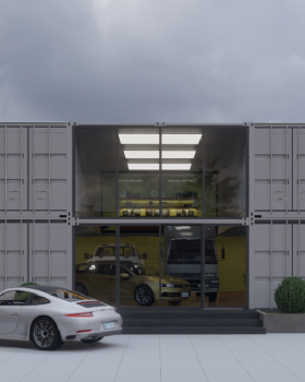 Container Showroom Design