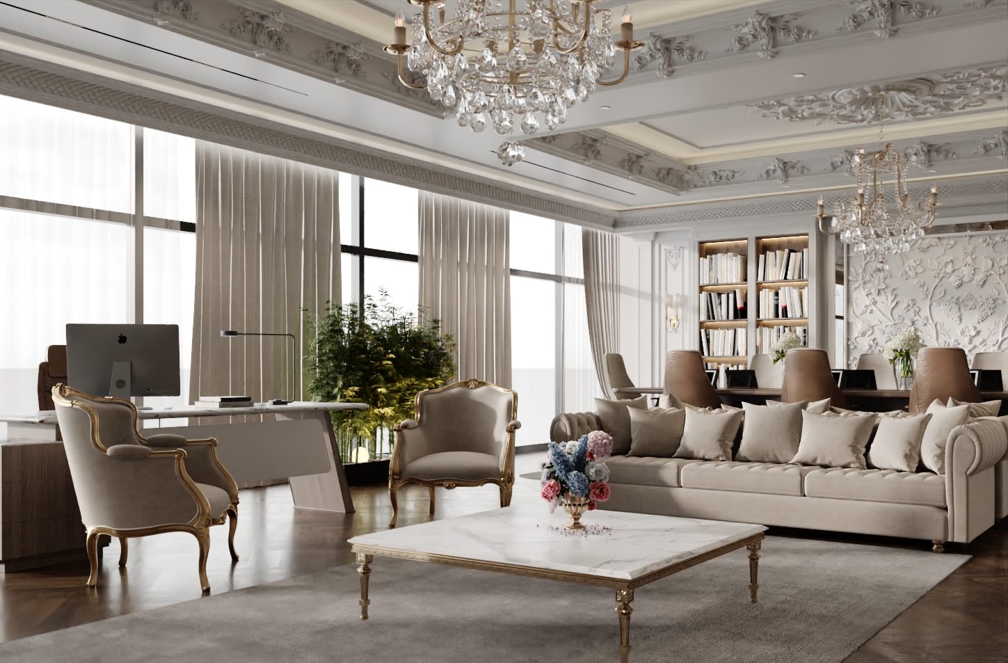 Manger Office Room  新古典风格办公室-7