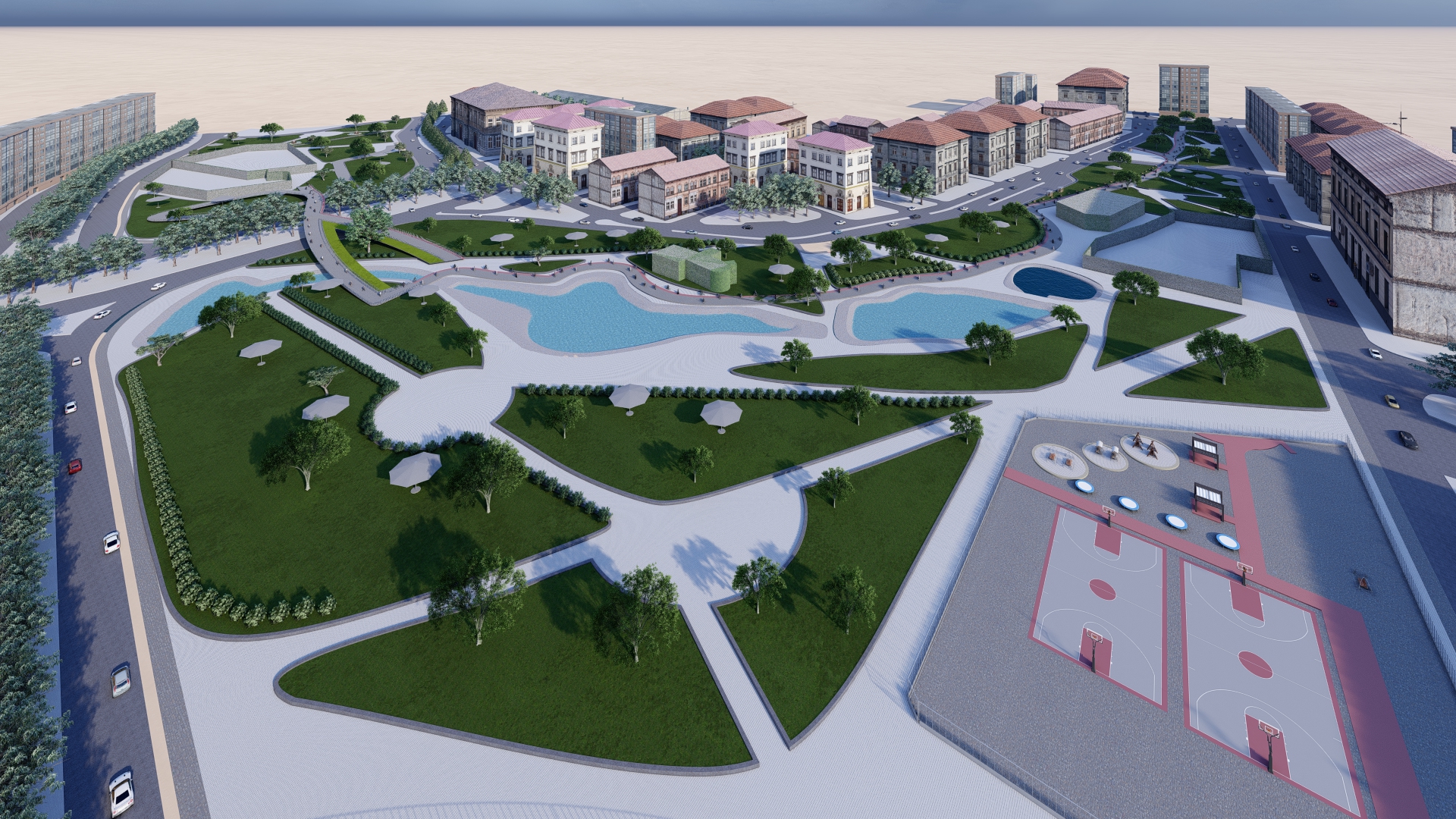 Puplic garden landscape propsel sketch-3