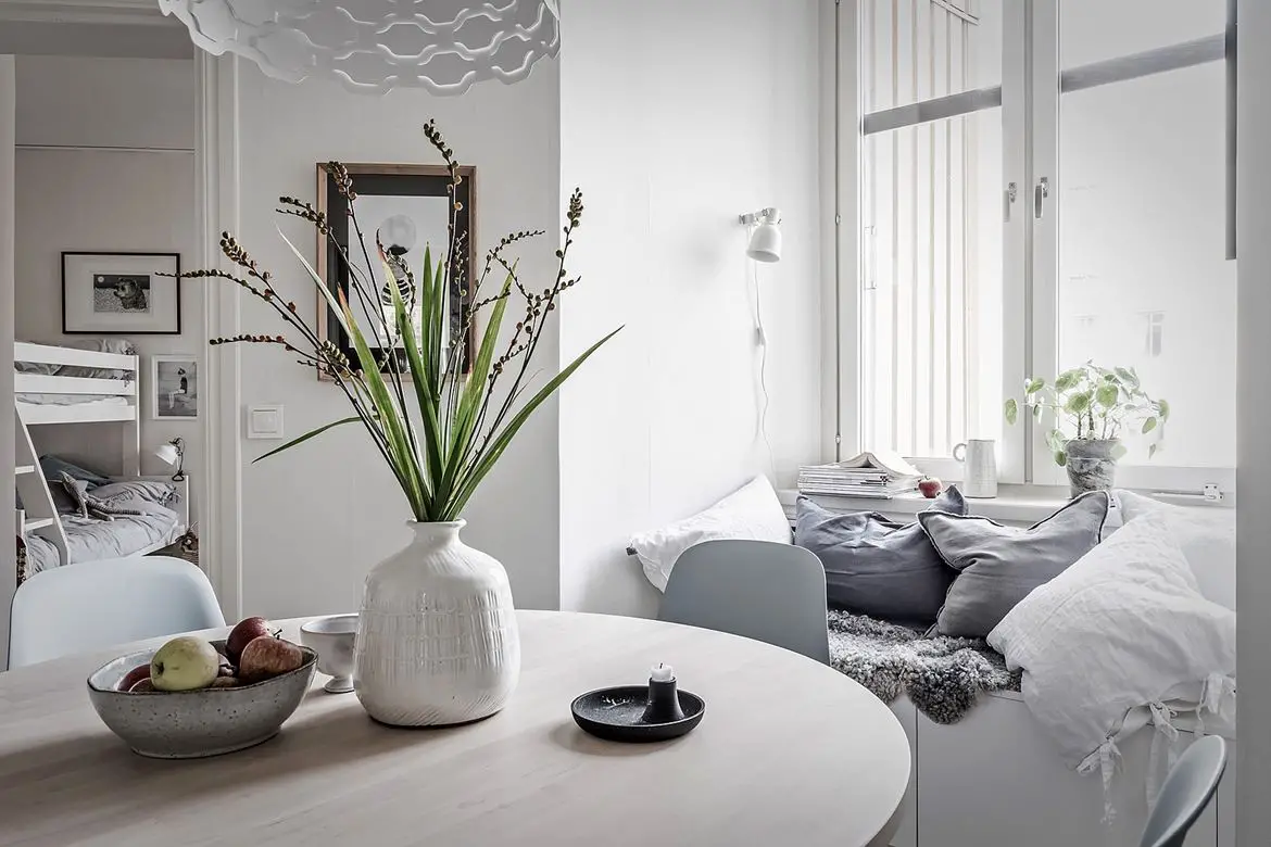 瑞典 113 平米中性色调家庭公寓-5