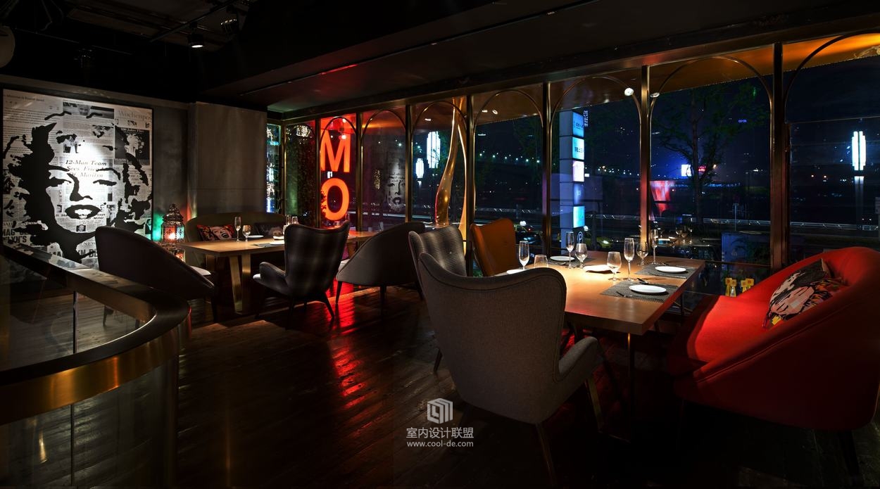 艾唯室内设计--重庆市ST.MOTi西餐厅餐饮空间-5