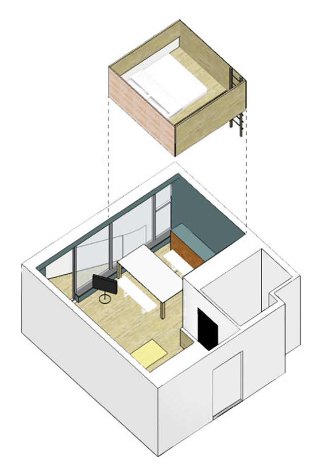 10 坪楼中楼小木屋！香港单身男子公寓-1