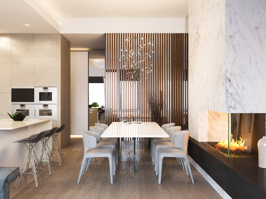 莫斯科顶层公寓,简约奢华的空间艺术-10