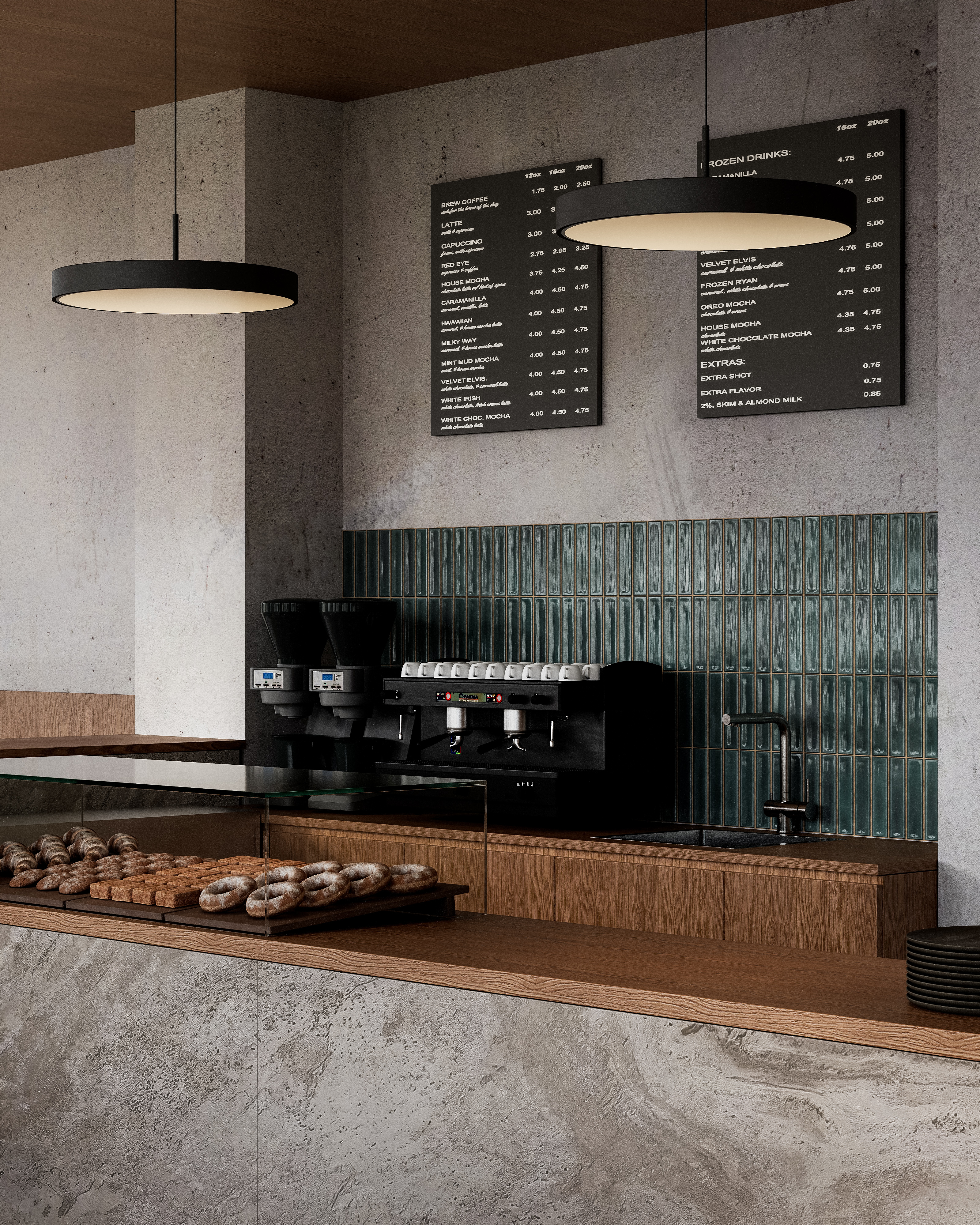 现代咖啡馆室内可视化展示-6