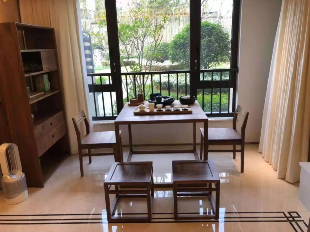 墨问丨黑胡桃直脚方茶餐桌-32